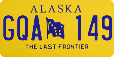 AK license plate GQA149