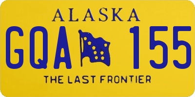 AK license plate GQA155