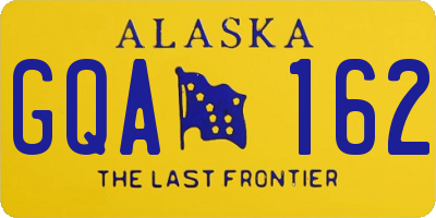 AK license plate GQA162