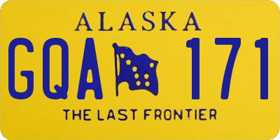 AK license plate GQA171