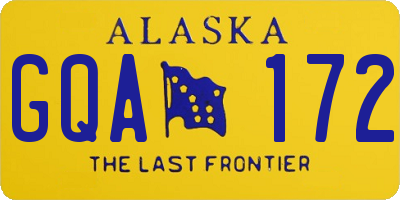 AK license plate GQA172
