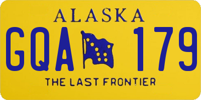 AK license plate GQA179