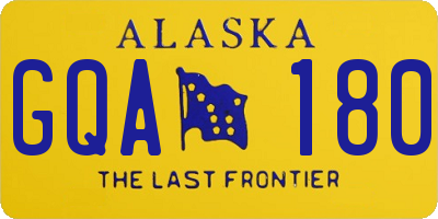 AK license plate GQA180