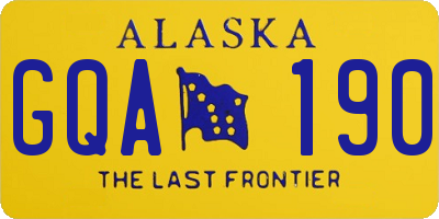 AK license plate GQA190