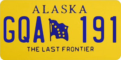 AK license plate GQA191