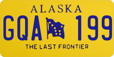 AK license plate GQA199