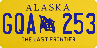 AK license plate GQA253