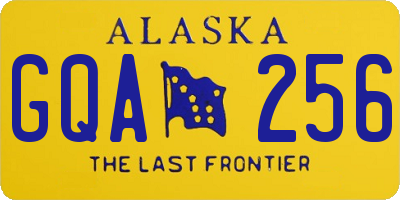 AK license plate GQA256