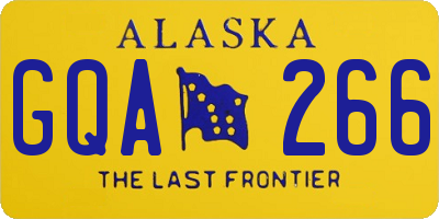 AK license plate GQA266