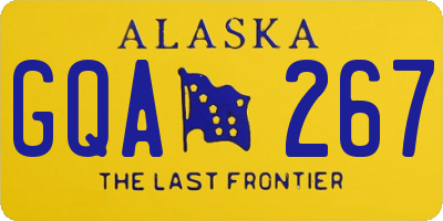 AK license plate GQA267