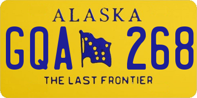 AK license plate GQA268
