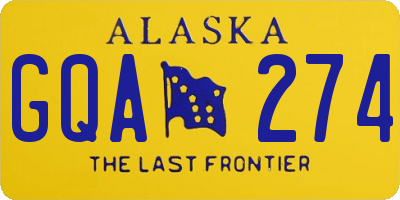 AK license plate GQA274