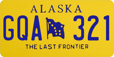 AK license plate GQA321
