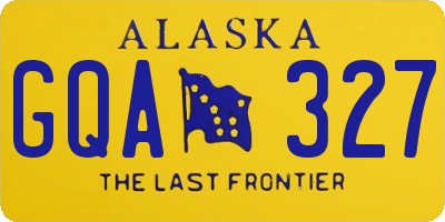AK license plate GQA327