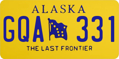 AK license plate GQA331