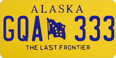 AK license plate GQA333