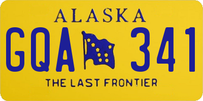 AK license plate GQA341