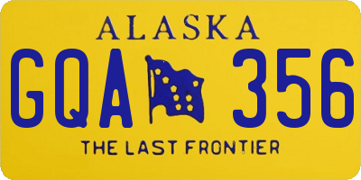 AK license plate GQA356