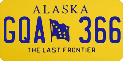 AK license plate GQA366