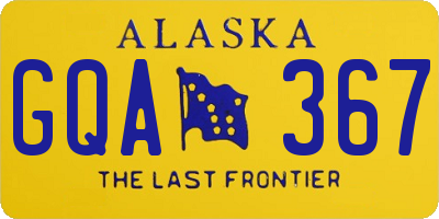 AK license plate GQA367