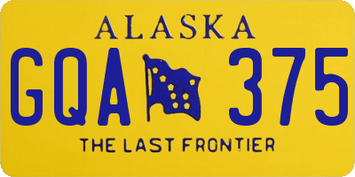 AK license plate GQA375