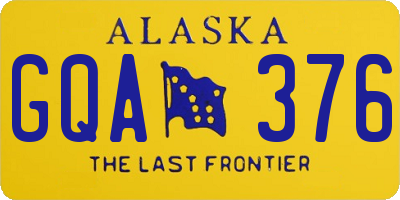 AK license plate GQA376