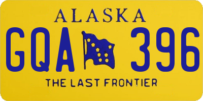 AK license plate GQA396