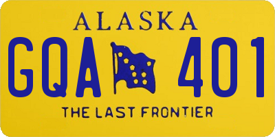 AK license plate GQA401