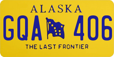 AK license plate GQA406