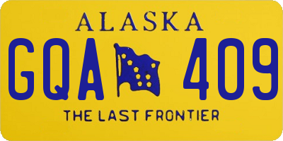 AK license plate GQA409
