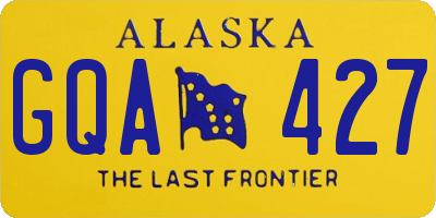 AK license plate GQA427