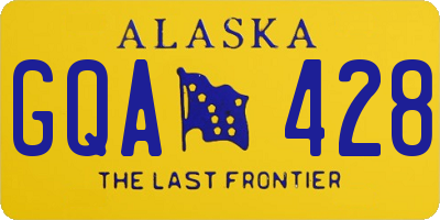 AK license plate GQA428