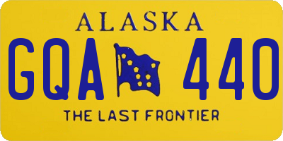 AK license plate GQA440