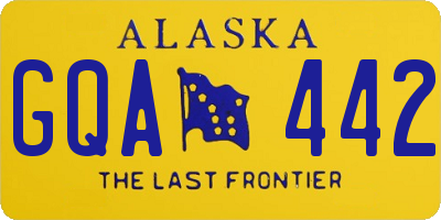 AK license plate GQA442