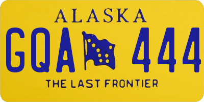 AK license plate GQA444