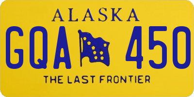 AK license plate GQA450