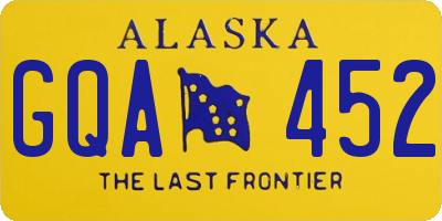 AK license plate GQA452