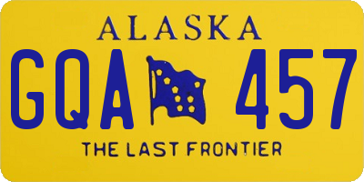 AK license plate GQA457