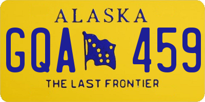 AK license plate GQA459