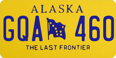 AK license plate GQA460
