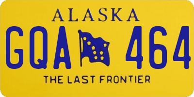 AK license plate GQA464