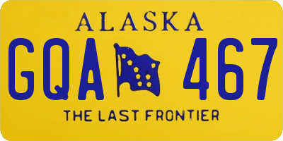 AK license plate GQA467