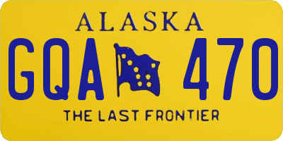 AK license plate GQA470