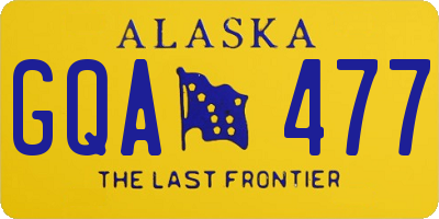 AK license plate GQA477