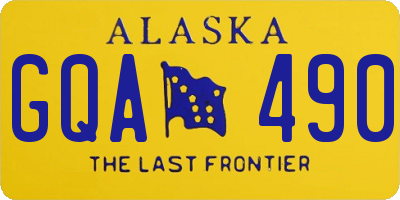 AK license plate GQA490