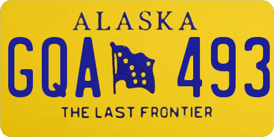 AK license plate GQA493