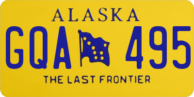 AK license plate GQA495