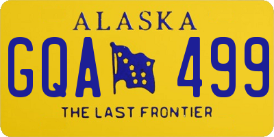 AK license plate GQA499