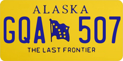 AK license plate GQA507