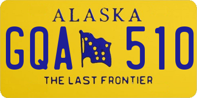 AK license plate GQA510